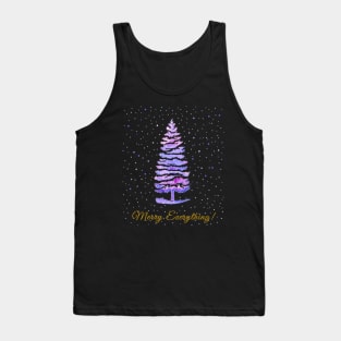 Watercolor Christmas and new year greeting Merry Everything Tank Top